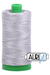 Aurifil Mako 40wt 2-ply Cotton 1000 m 1094 yd. spool - 4670 Silver Fox